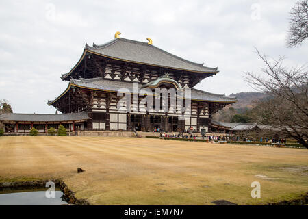 Todai-Ji tempio di Nara, Giappone Foto Stock