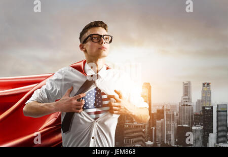 Business super hero Foto Stock