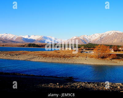 Nuova Zelanda - Isola del Sud, Lago Tekapo Chiesa Foto Stock