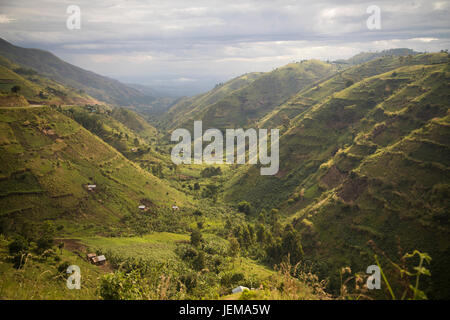 Rwenzori Mountains scenario - Distretto di Bundibugyo, Uganda. Foto Stock