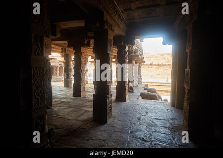 Tempio Airavatesvara, Darasuram, Tamil Nadu, India. Uno dei grandi templi viventi dei Chola - Patrimonio mondiale dell UNESCO Foto Stock