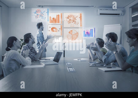Immagine composita di global business interface Foto Stock