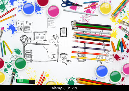 Immagine composita del telaio di alimentazione arte Foto Stock