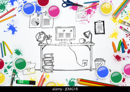 Immagine composita del telaio di alimentazione arte Foto Stock