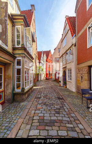 Via medievale Schnoor a Bremen, Germania Foto Stock