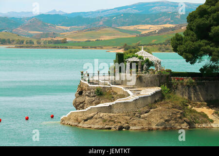 Conde de guadalorce dam, in Ardales, Spagna Foto Stock