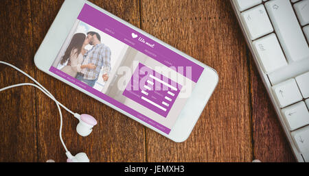 Immagine composita di online dating app Foto Stock