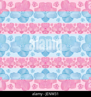 Floreale stilizzato Stripe Pattern senza giunture Foto Stock