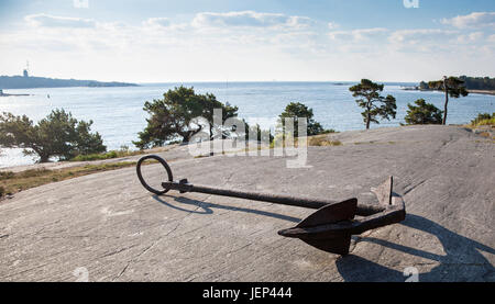 Ancoraggio su roccia Foto Stock