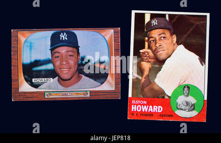 Malmaison Howard è stato il primo afro-americano di giocare per i New York Yankees nel 1955. Malmaison è stato anche il primo afro-americano a vincere l'AL MVP Foto Stock