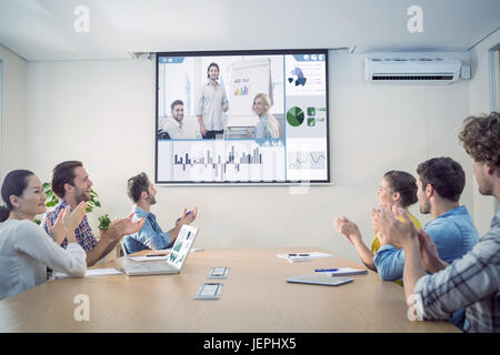 Immagine composita di business interface Foto Stock