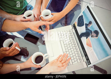 Immagine composita di vista della lezione app Foto Stock