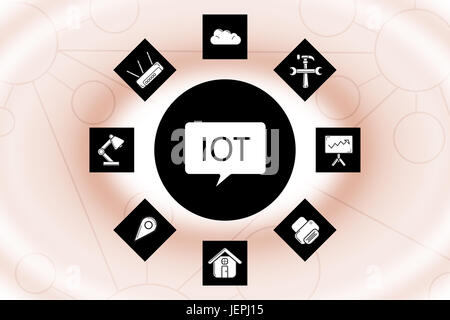 Immagine composita di internet delle cose Foto Stock
