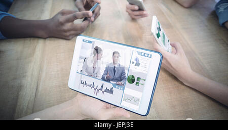 Immagine composita di business interface Foto Stock