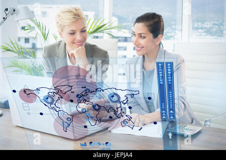 Immagine composita di global business interface Foto Stock