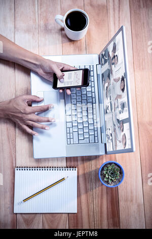 Immagine composita di grafici di business Foto Stock