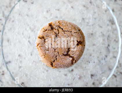 Pane appena sfornato soft biscotti allo zenzero (gingersnap cookies, gingersnaps, biscotti allo zenzero). Foto Stock
