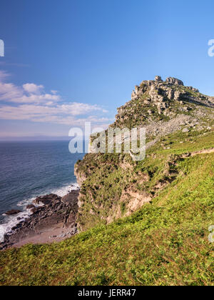 Valle di rocce, Lynmouth, North Devon, Inghilterra, Regno Unito Foto Stock