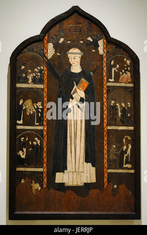 Anonimo. Aragona. Retablo di San Pietro Martire, nel primo terzo del XIV secolo. Gotico. Da Barbastro o il monastero di Santa Maria de Sigena (Villanueva de Sigena, provincia di Huesca). Museo d'Arte Nazionale della Catalogna. Barcellona. La Catalogna. Spagna. Foto Stock