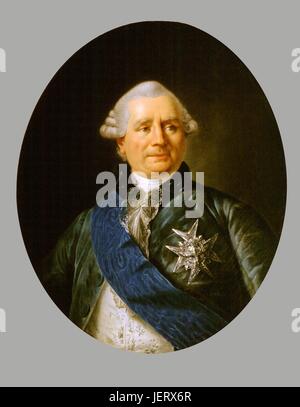 Antoine Callet (1741-1823) Ecole française Portrait de Charles Gravier, Comte de Vergennes et ministre (1719-1787) 18e siècle Huile sur toile (79 x 61 cm) di Versailles, Musée national du Château Foto Stock