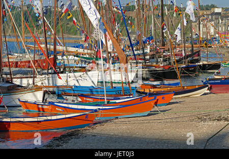 Le imbarcazioni tradizionali a Cancale, porto di La Houle, festival marittimi : " La Cancalaise à 30 ans' (Cancale, Ille et Vilaine Bretagna, Francia). Foto Stock