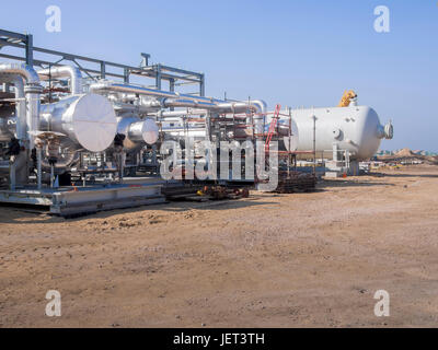 Petrolio e Gas Costruzione, Egitto, Delta Foto Stock