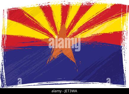 Isolato, Stati Uniti d'America, bandiera, Arizona, nord, stato, Regno, american, America, Illustrazione Vettoriale