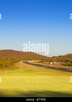 Mustique Airport, Mustique Foto Stock