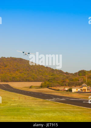 Mustique Airport, Mustique Foto Stock