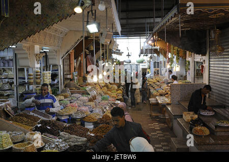 Bazaar, vendite, candy, Meknes, Marocco, Africa Foto Stock