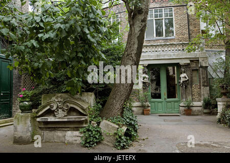 Francia, Parigi, Vaugirard, Ruche, passaggio Dantzig, cortile interno, dettaglio Foto Stock