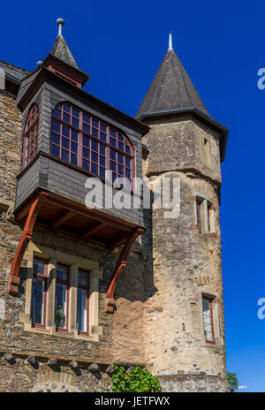 Braunfels aka castello Schloss Braunfels, Braunfels, Hesse, Germania Foto Stock