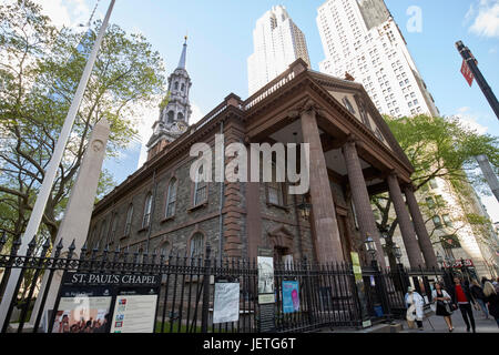 Saint pauls cappella New York City USA Foto Stock