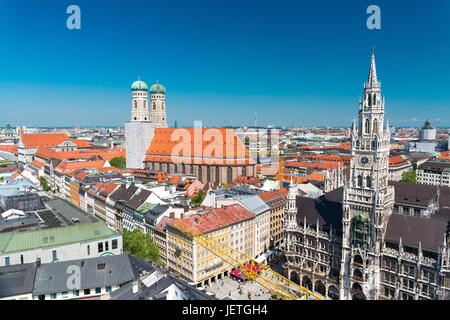 Monaco di Baviera, Germania - 7 Giugno 2016: Monaco di Baviera, cattedrale Frauenkirche della nostra cara signora, Baviera, Germania Foto Stock