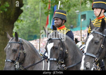 Trooping il colore 2016 Londra la sfilata delle Guardie a Cavallo Foto Stock