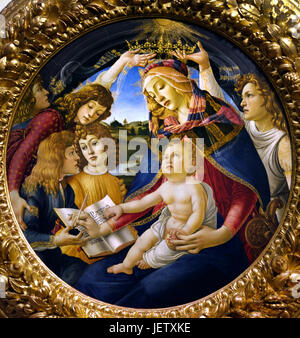 Madonna della melagrana (Madonna della melagrana) 1487 Sandro Botticelli ( Alessandro di Mariano Filipepi ) 1445-1510 Firenze pittore italiano di scuola fiorentina del primo Rinascimento. Foto Stock