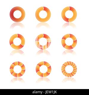 Componenti di forma circolare Illustrazione Vettoriale