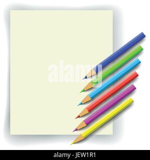 Nota, memo, colore bianco, europeo, caucasica, disabitata, vuoto, strappata, Illustrazione Vettoriale