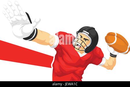 Quarterback del vettore Illustrazione Vettoriale
