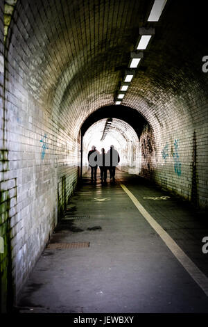 Tunnel su Leeman Road, York, North Yorkshire, Regno Unito Foto Stock