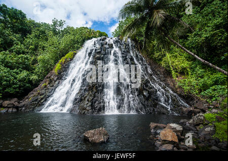 Kepirohi cascata, Pohnpei, Micronesia, Pacifico centrale Foto Stock