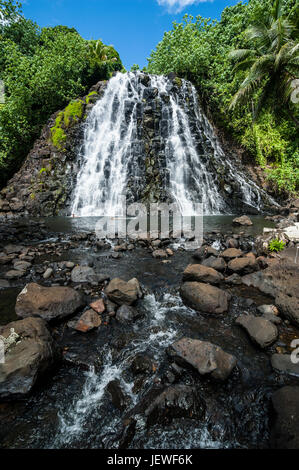 Kepirohi cascata, Pohnpei, Micronesia, Pacifico centrale Foto Stock