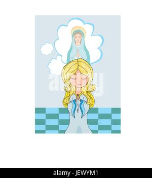 Maria cristiana Illustrazione Vettoriale