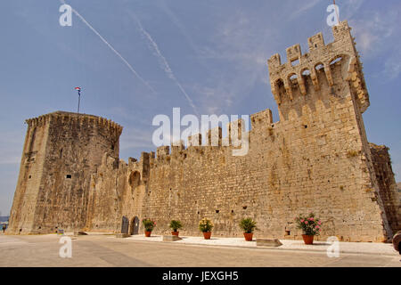 Castello di Trogir, vicino a Spalato, Croazia. Foto Stock