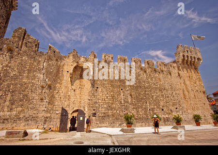 Castello di Trogir, vicino a Spalato, Croazia. Foto Stock