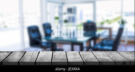 Immagine composita della scrivania in legno Foto Stock