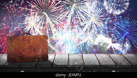 Immagine composita di immagine di una valigia Foto Stock