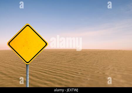 Immagine composita di un segno nel deserto Foto Stock