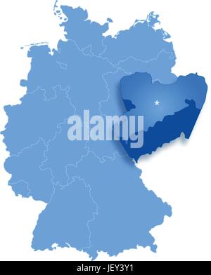 Città, politico, Europa, Germania, Repubblica federale di Germania, in Sassonia, Illustrazione Vettoriale