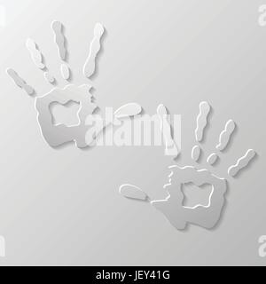 Segno, segnale, mano, mani, dita, isolato, comando, cinque, pelle, umana, umana Illustrazione Vettoriale